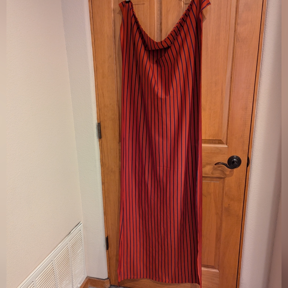 Red and Black Striped Scarf